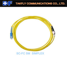 SC a FC Sm Simplex Cable de conexión de fibra óptica